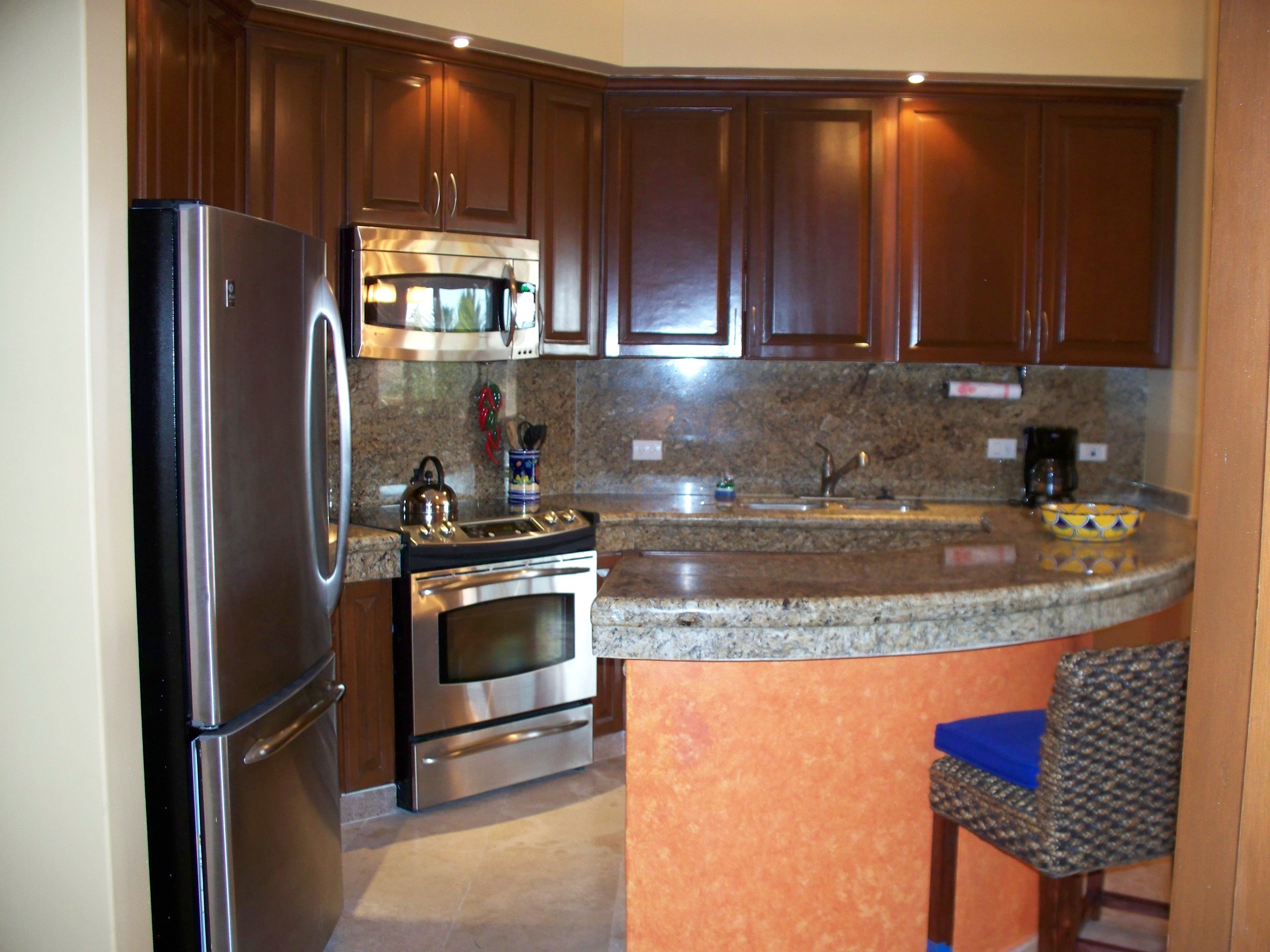 Close up of the kitchen