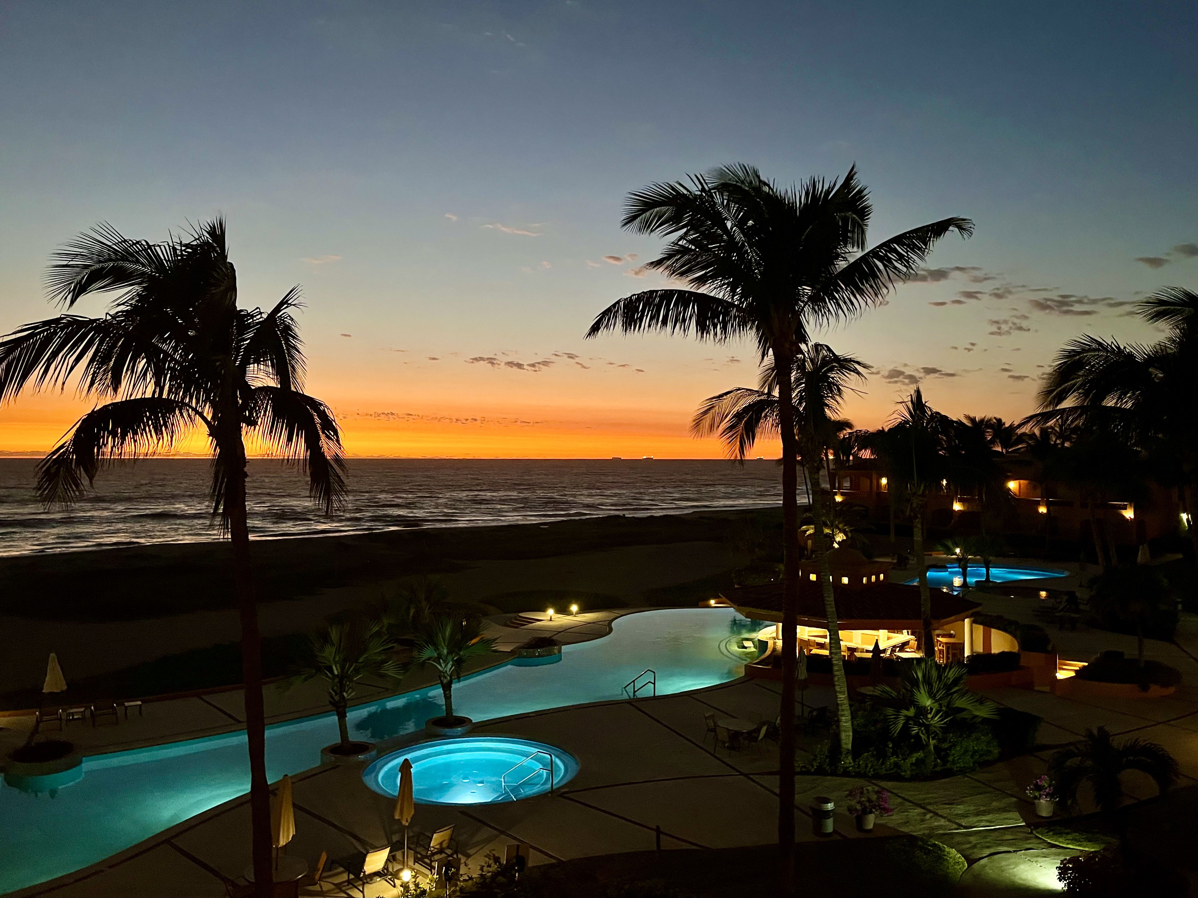 Sunset view from the deck